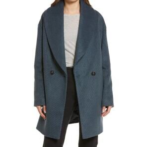New AVEC LES FILLES  Anthropologie ~ Women's Shawl Collar Coat Small Wool Blend